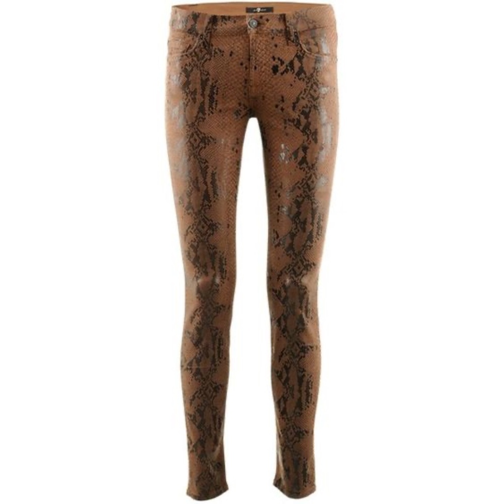 7 for All Mankind Snakeskin Skinny Jeans